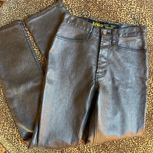 Vintage 90s Dr. Martens AirWair Pants 6 T Metallic Coated Denim Grunge Y2K S